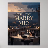 There’s One Question Romantic Marriage Proposal Poster (Voorkant)