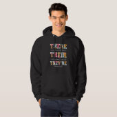 There Their They're Engelse Grammaticadocent Quote Hoodie (Voorkant volledig)