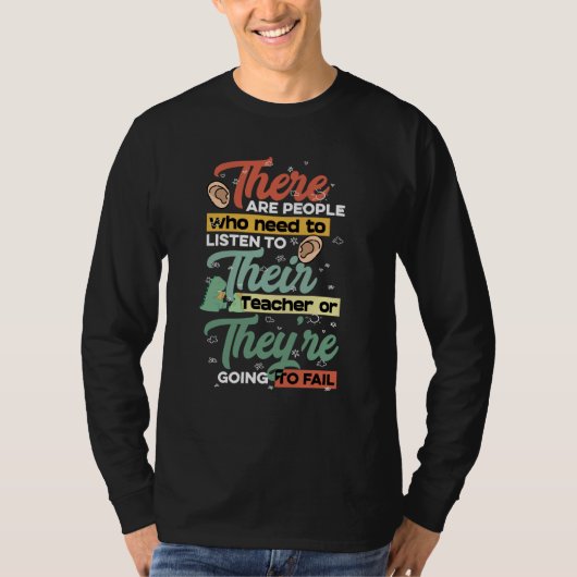There Their They're English Grammar Teacher Pun T-shirt (Voorkant)