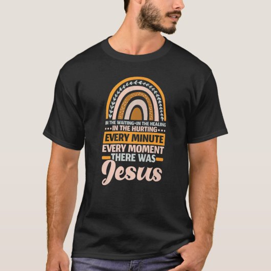 There Was Jesus Christian Religion Religious Rainb T-shirt (Voorkant)