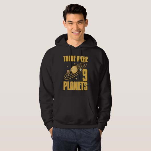 There Were 9 Planets Retro  Pluto Never Forget Pre Hoodie (Voorkant volledig)
