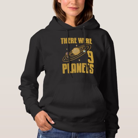 There Were 9 Planets Retro Pluto Never Forget Pre Hoodie (Voorkant)