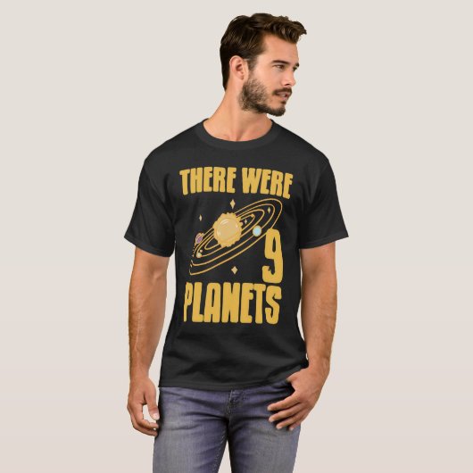 There Were 9 Planets Retro  Pluto Never Forget Pre T-shirt (Voorkant volledig)
