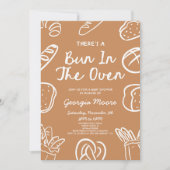 There's A Bun In The Oven Whimsical Baby Shower Kaart (Voorkant)