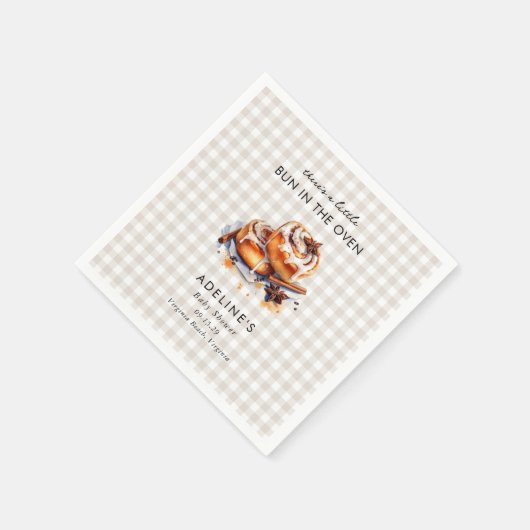 There's a Little Bun in the Oven Baby Shower  Servet (Hoek)