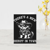 There's A New Sheriff In Town Cowboy Dog Western F Kaart (Gele Bloem)