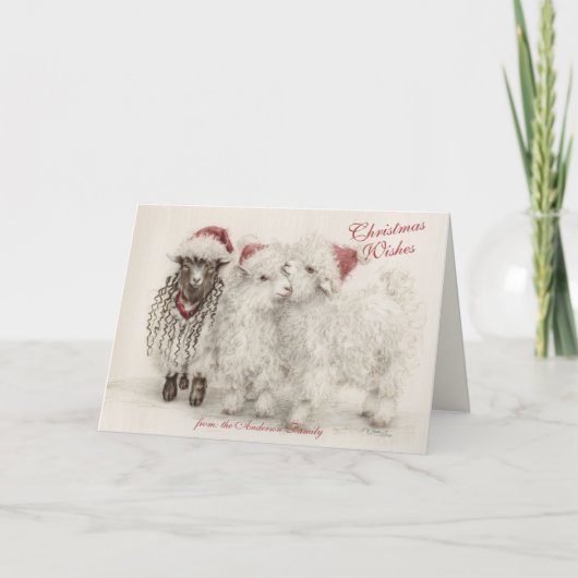 There's Always One - Angora Christmas Goats  Kaart (Voorkant)