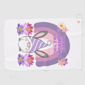 Theres gnomebunny zoals jij golfhanddoek (Horizontaal)