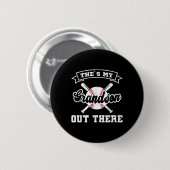 Theres mijn kleinzoon daar Baseball Fathers Day Ronde Button 5,7 Cm (Voorkant /achterkant)