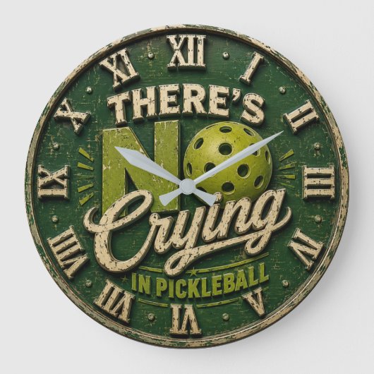 There's No Crying in Pickleball Grote Klok (Voorkant)