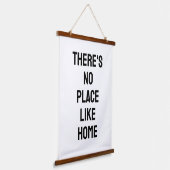There's No Place Like Home Quote Hangend Wandkleed (Gebogen)