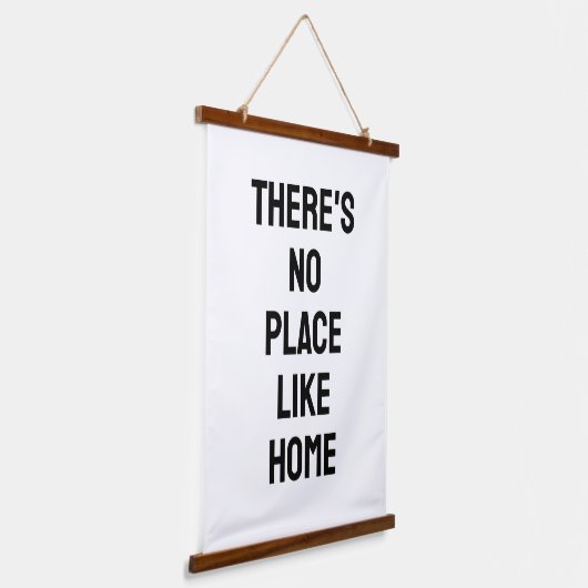 There's No Place Like Home Quote Hangend Wandkleed (Gebogen)
