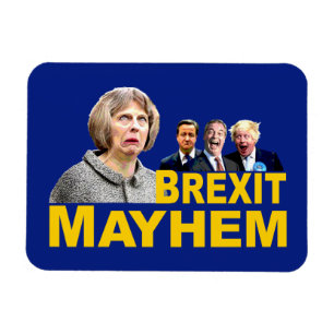 Theresa May "Brexit Mayhem" grap: Magneet