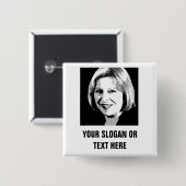 Theresa May Face Icon - Vierkante Button 5,1 Cm (Voorkant /achterkant)