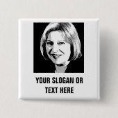 Theresa May Face Icon - Vierkante Button 5,1 Cm (Voorkant)