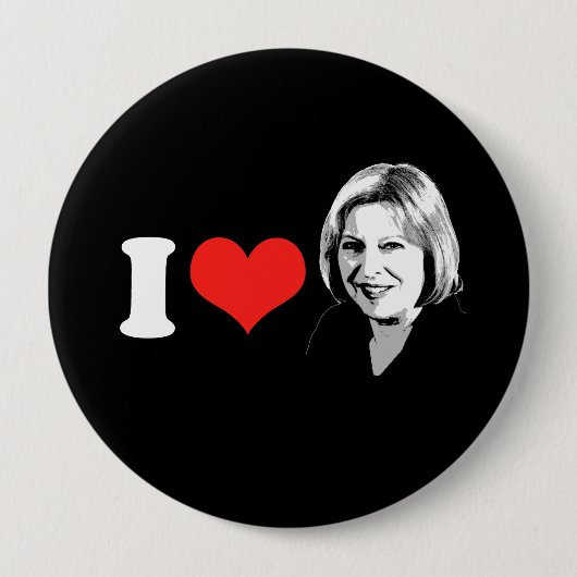 Theresa May Ronde Button 4,0 Cm (Voorkant)