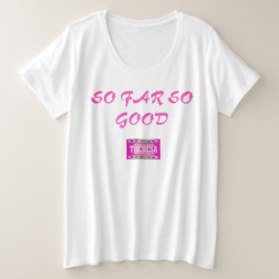 Theresa naamontwerp diep roze met hypnotiserend sy grote maat t-shirt