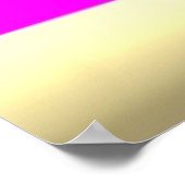 Theresa-ontwerp schokkend roze en goud poster (Hoek)