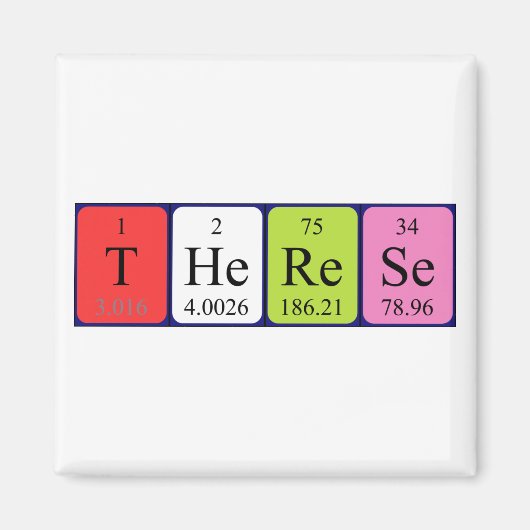 Therese periodieke lijstnaam magnet (Voorkant)