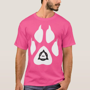 Therian Fox Paws Symbool Teken Quadrobics Anderkin T-shirt