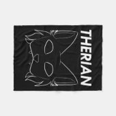 Therian Furry Animal Mask Wolf Cat Dog Fleece Deken (Voorkant (Horizontaal))