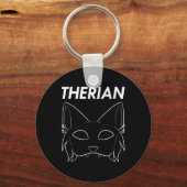 Therian Furry Animal Mask Wolf Cat Dog Sleutelhanger (Voorkant)