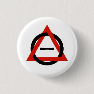 Therian Symbool Ronde Button 3,2 Cm
