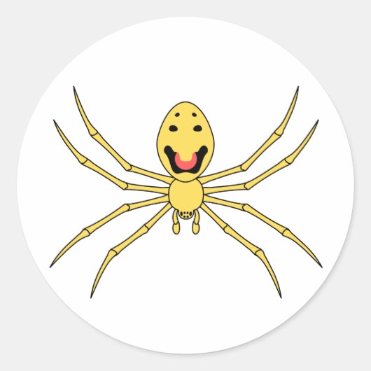 Theridion grallator AKA Happy Face Spider Ronde Sticker (Voorkant)