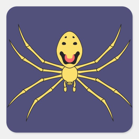 Theridion grallator AKA Happy Face Spider Vierkante Sticker (Voorkant)