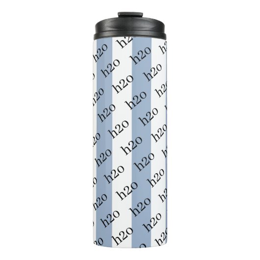 Thermal Tumbler Baby Blue & White Stripe H2o Thermosbeker (Voorkant)