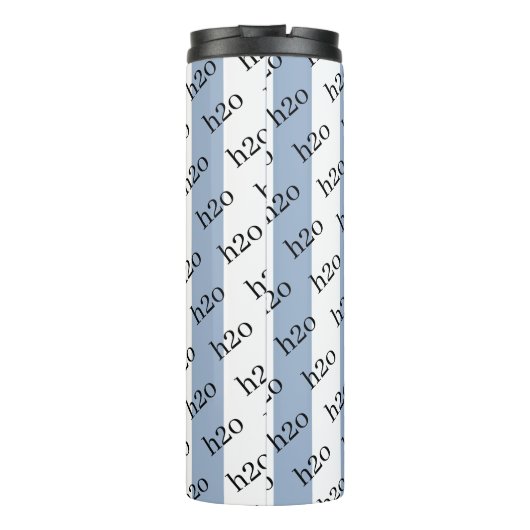 Thermal Tumbler Baby Blue & White Stripe H2o Thermosbeker (Achterkant)