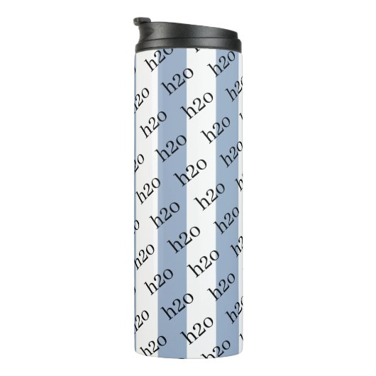 Thermal Tumbler Baby Blue & White Stripe H2o Thermosbeker (Geroteerd rechts)