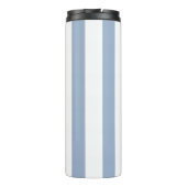 Thermal Tumbler Baby Blue & White Stripe Thermosbeker (Achterkant)