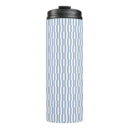 Thermal Tumbler Baby Blue & White Stripe Thermosbeker (Voorkant)