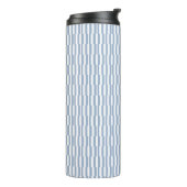 Thermal Tumbler Baby Blue & White Stripe Thermosbeker (Gedraaid links)