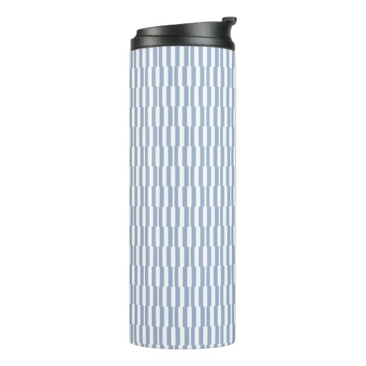 Thermal Tumbler Baby Blue & White Stripe Thermosbeker (Gedraaid links)