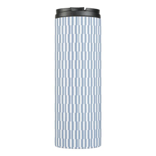 Thermal Tumbler Baby Blue & White Stripe Thermosbeker (Achterkant)