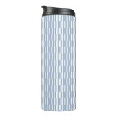 Thermal Tumbler Baby Blue & White Stripe Thermosbeker (Geroteerd rechts)