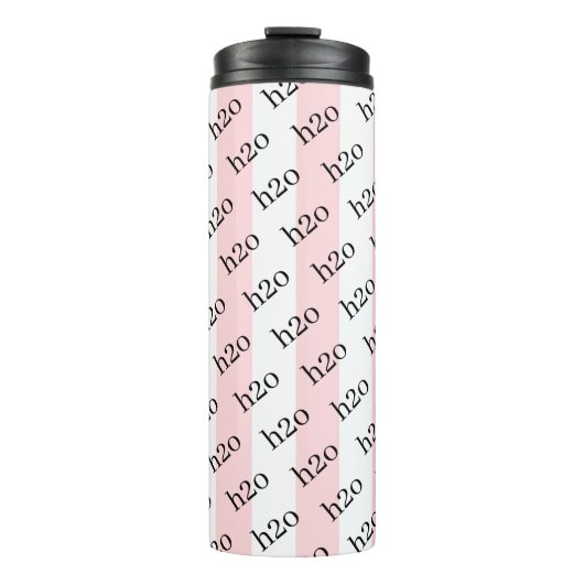 Thermal Tumbler Baby Pink & White Stripe H2o Thermosbeker (Voorkant)