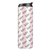 Thermal Tumbler Baby Pink & White Stripe H2o Thermosbeker (Gedraaid links)