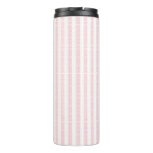 Thermal Tumbler Baby Pink & White Stripe Thermosbeker (Achterkant)