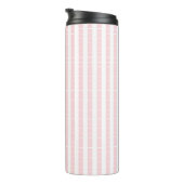 Thermal Tumbler Baby Pink & White Stripe Thermosbeker (Geroteerd rechts)