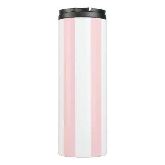 Thermal Tumbler Baby Pink & White Stripe Thermosbeker (Achterkant)