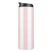 Thermal Tumbler Baby Pink & White Stripe Thermosbeker (Geroteerd rechts)