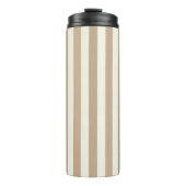 Thermal Tumbler Beige & Brown Stripe Thermosbeker (Voorkant)