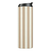 Thermal Tumbler Beige & Brown Stripe Thermosbeker (Gedraaid links)