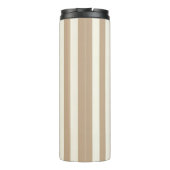 Thermal Tumbler Beige & Brown Stripe Thermosbeker (Achterkant)