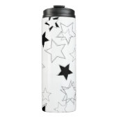 Thermal Tumbler Black & White Stars Thermosbeker (Voorkant)