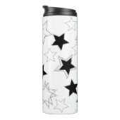 Thermal Tumbler Black & White Stars Thermosbeker (Geroteerd rechts)