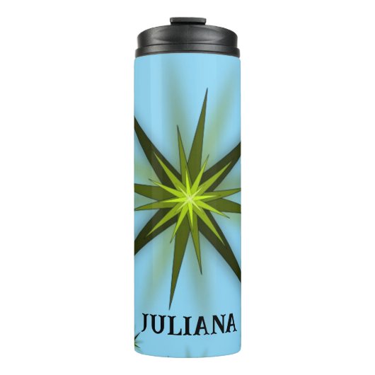 Thermal Tumbler Blue Yellow Star Thermosbeker (Voorkant)